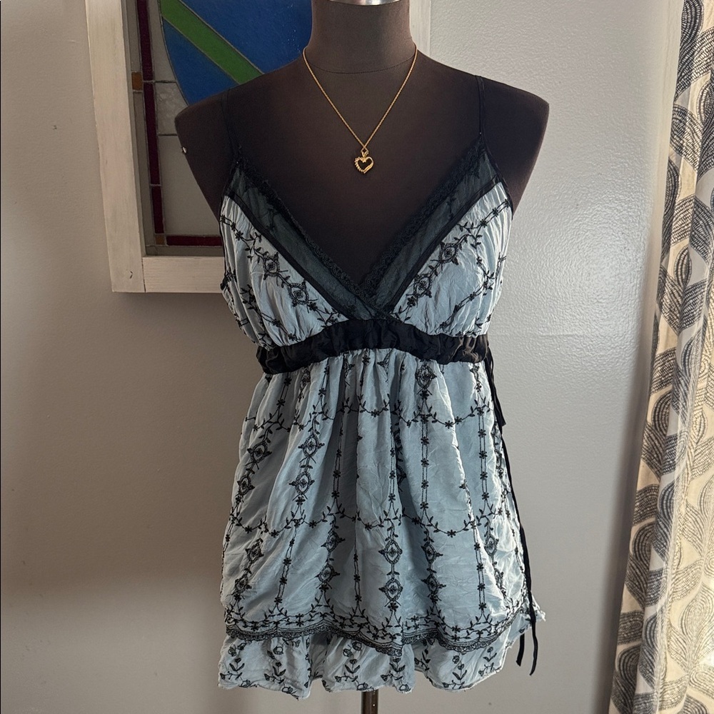 Johnny Was Embroidered Baby Doll Cami SZ Small